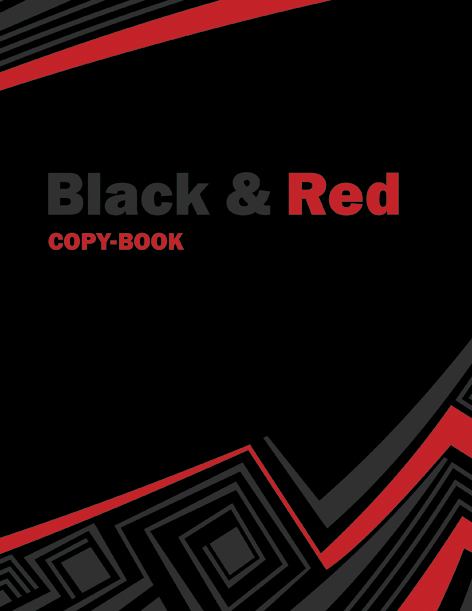 Папка с кольцами А5 2х50л со сменным блоком Black&Red