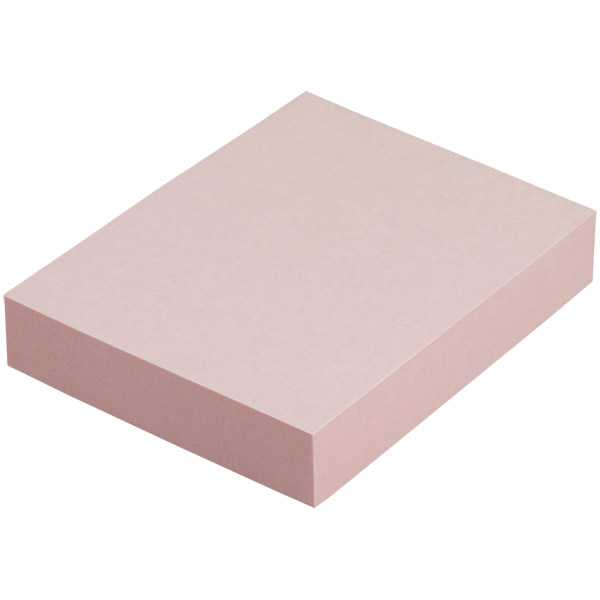 Блок самоклеящийся 38х51мм iOffice, 100л, розовый, 3шт.