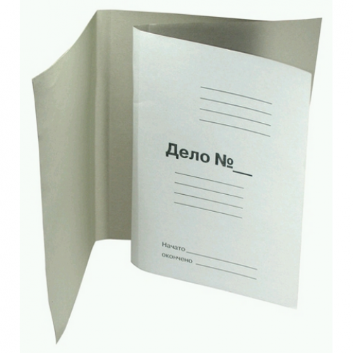 Папка-обложка Дело 280г/м2, картон,  мелованная, белая