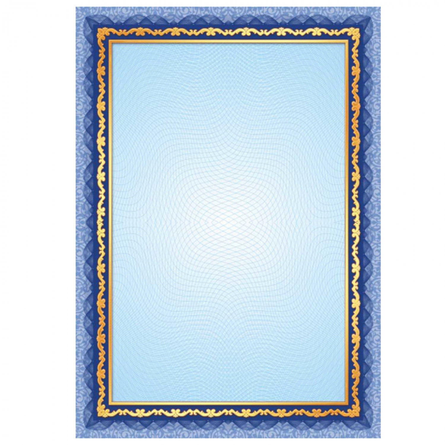 Грамота Рамка А4 Квадра, мелованный картон, синяя