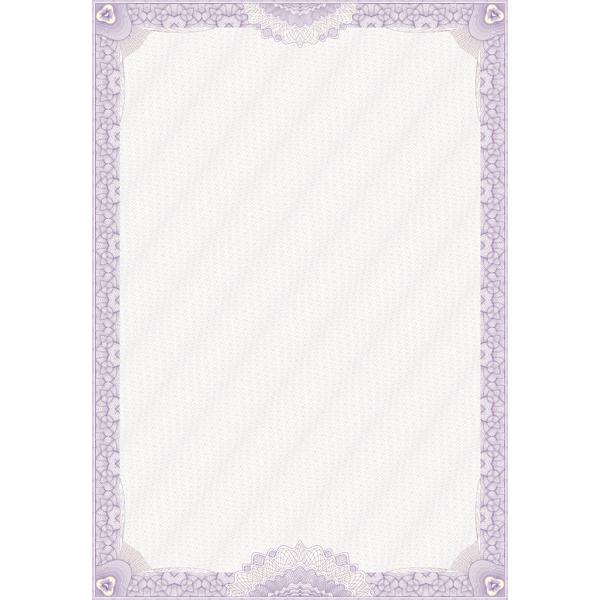 Сертификат-бумага А4 deVENTE, фиолетовая рамка, 115г/кв.м, 25л