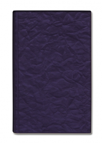 Алфавитная книга А5 (130х190мм), спираль, ПВХ, фиолетовая, вырубка, с файлами для визиток