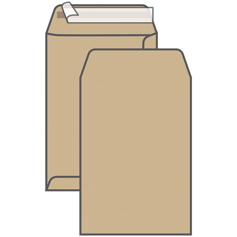 Пакет почтовый Крафт В4 250х353мм, стрип лента, UltraPac, 120г/кв.м